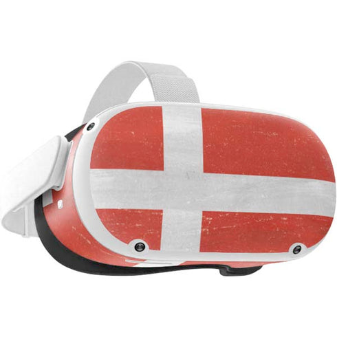 Denmark Flag Distressed Oculus Quest 2 Skin